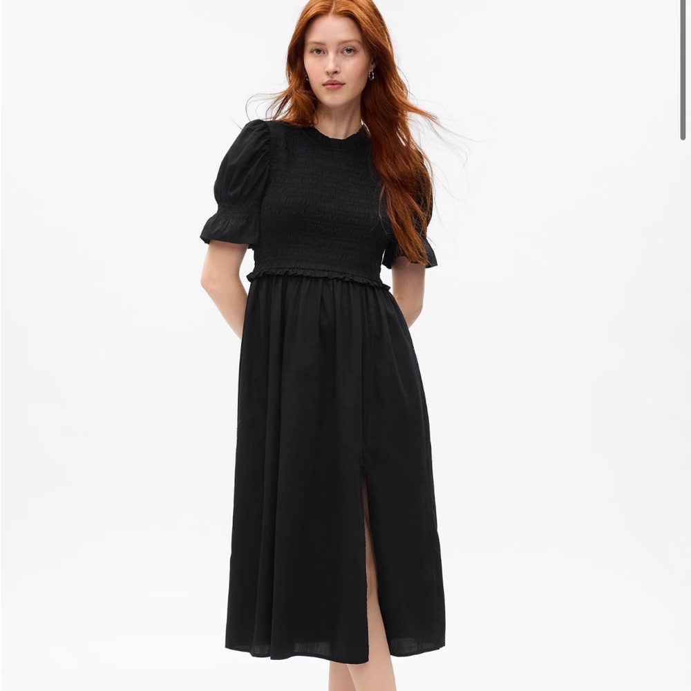 NWT Gap puff sleeve midi dress